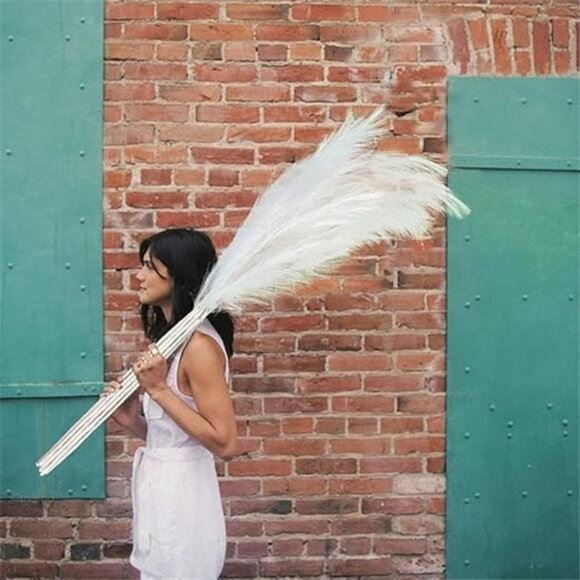 Artificial Faux Pampas Grass Large, 47"/120cm Bundle of 3 Fake Artificial Pampas - Picture 7 of 7